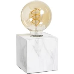 Tafellamp Elena - Wit/grijs - 10x10x10 Cm