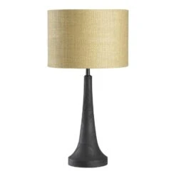 Voet Tafellamp Flores - Zwart - 35xØ15 Cm -Leen Bakker 60305010 0102