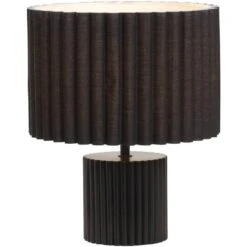 Lampvoet Riv - Zwart Hout - E27 - 21xØ12 Cm -Leen Bakker 60305053 0102