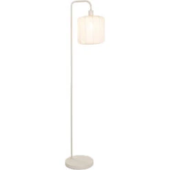 Vloerlamp Fenne - Beige Metaal/stof - E27 - 160x37x25 Cm