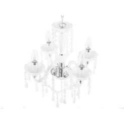 Beliani Hanglamp KALANG - Wit Synthetisch Materiaal -Leen Bakker 605cfe9ec9ef4f638983501663f72403