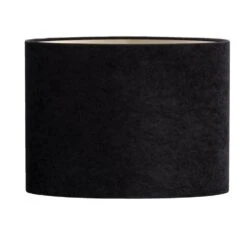 Kap Ovaal - Zwart Velours - 28,5x38x17,5 Cm