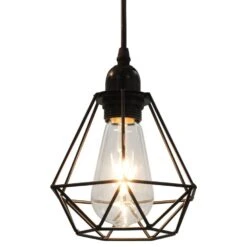 VidaXL Plafondlamp Met Diamantvorm 3xE27 Zwart -Leen Bakker 60bd6eecfacb45139aeae6fbcc773af5