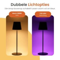 Goliving Chroma Tafellamp Oplaadbaar – Draadloos En Dimbaar – Touch – Nachtlamp -Leen Bakker 60d627d49359408ab082c736ce1b0a16