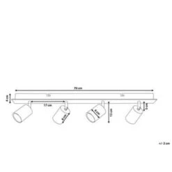 Beliani Muurlamp TIGRIS - Zwart Metaal -Leen Bakker 614a6d4456ba468a98d25ec6200a91f3