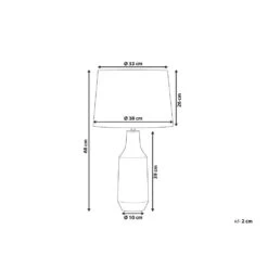 Beliani Tafellamp SHEBELLE - Zwart Keramiek -Leen Bakker 62f2cedd330a4c809f409a8058ac453d