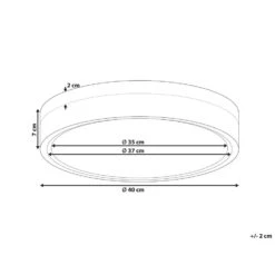 Beliani Plafondlamp SAKAE - Wit Staal -Leen Bakker 63816f11000b44e18b275090d17367e1