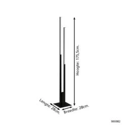 EGLO Fraioli-Z Staande Lamp - LED - Zwart -Leen Bakker 642d422eae5b4de7a4d2cfa7aab0bd22