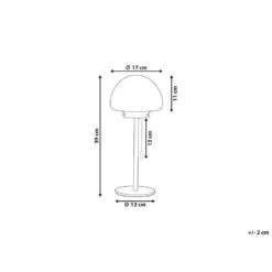 Beliani Tafellamp MORUGA - Roze Glas -Leen Bakker 64ac1037dc9c41f59bc4953e6c8cc3d7