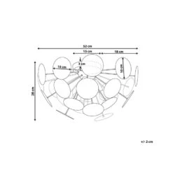 Beliani Plafondlamp MARITSA - Wit Metaal -Leen Bakker 65acfbee0409498ba8956dd784dc274d
