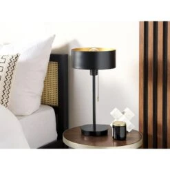 Beliani Tafellamp ARIPO - Zwart Ijzer -Leen Bakker 662c1533fb954dd79484871bf8017762