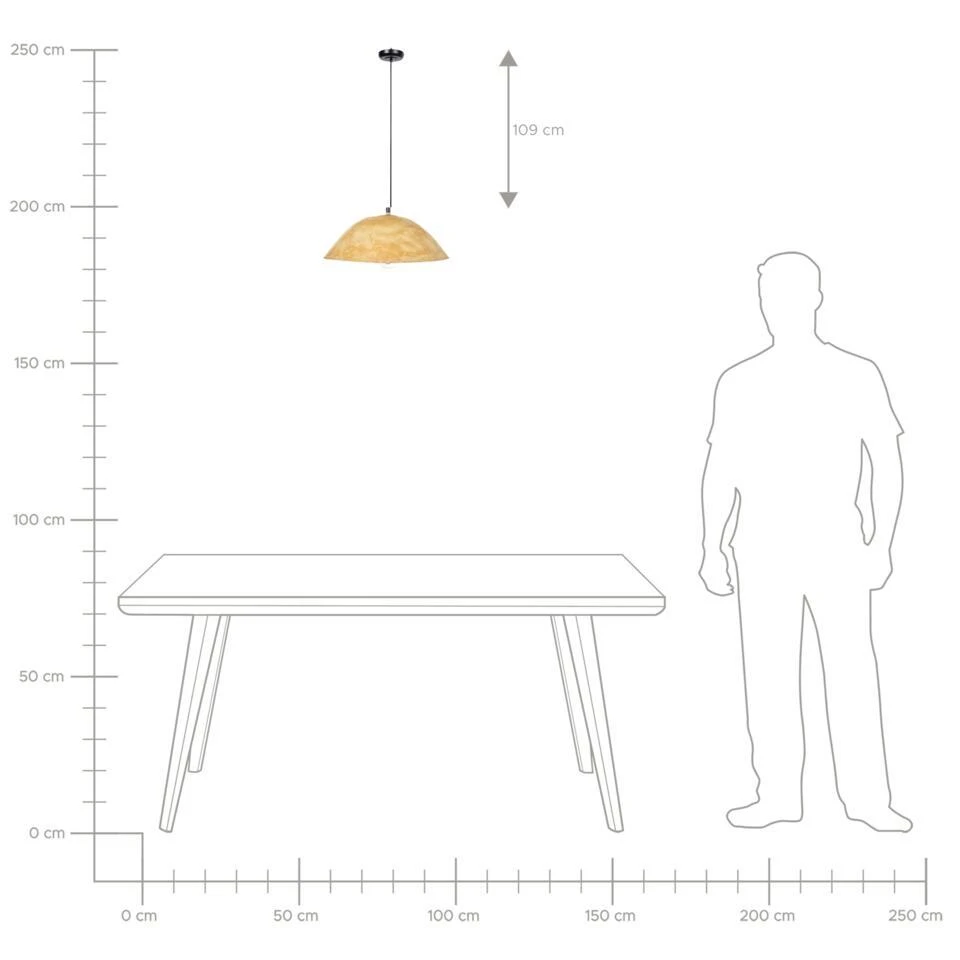 WAYAMBO - Hanglamp - Geel - Papier-maché 9 WAYAMBO - Hanglamp - Geel - Papier-maché - Afbeelding 9