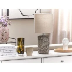 Beliani Tafellamp IDER - Bruin Keramiek 7 Beliani Tafellamp IDER - Bruin Keramiek -Leen Bakker 6884fecf6bb04127be6694f4ff56d7df