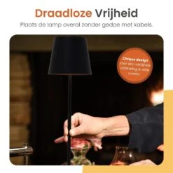 Goliving Chroma Tafellamp Oplaadbaar – Draadloos En Dimbaar – Touch – Nachtlamp -Leen Bakker 6a082fbacf334d2a9208f468789ecedb