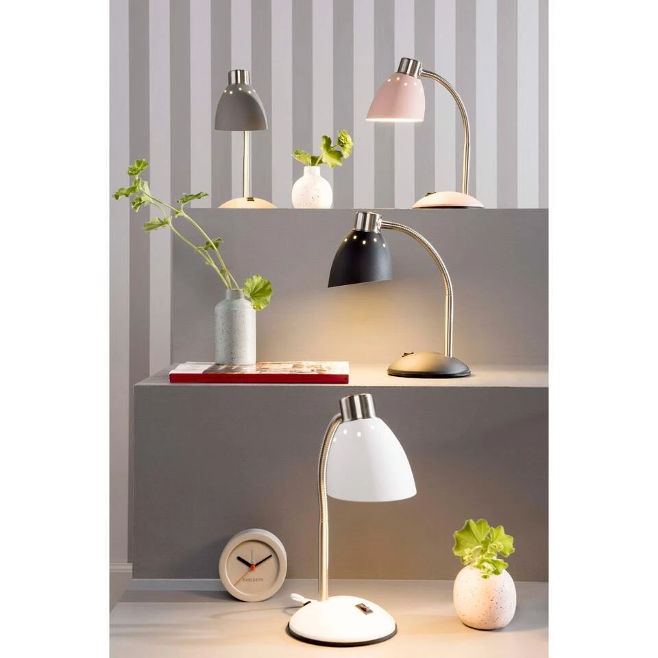 Leitmotiv Tafellamp Dorm - IJzer Mat Wit - 21x10x30cm 2 Leitmotiv Tafellamp Dorm - IJzer Mat Wit - 21x10x30cm - Afbeelding 2