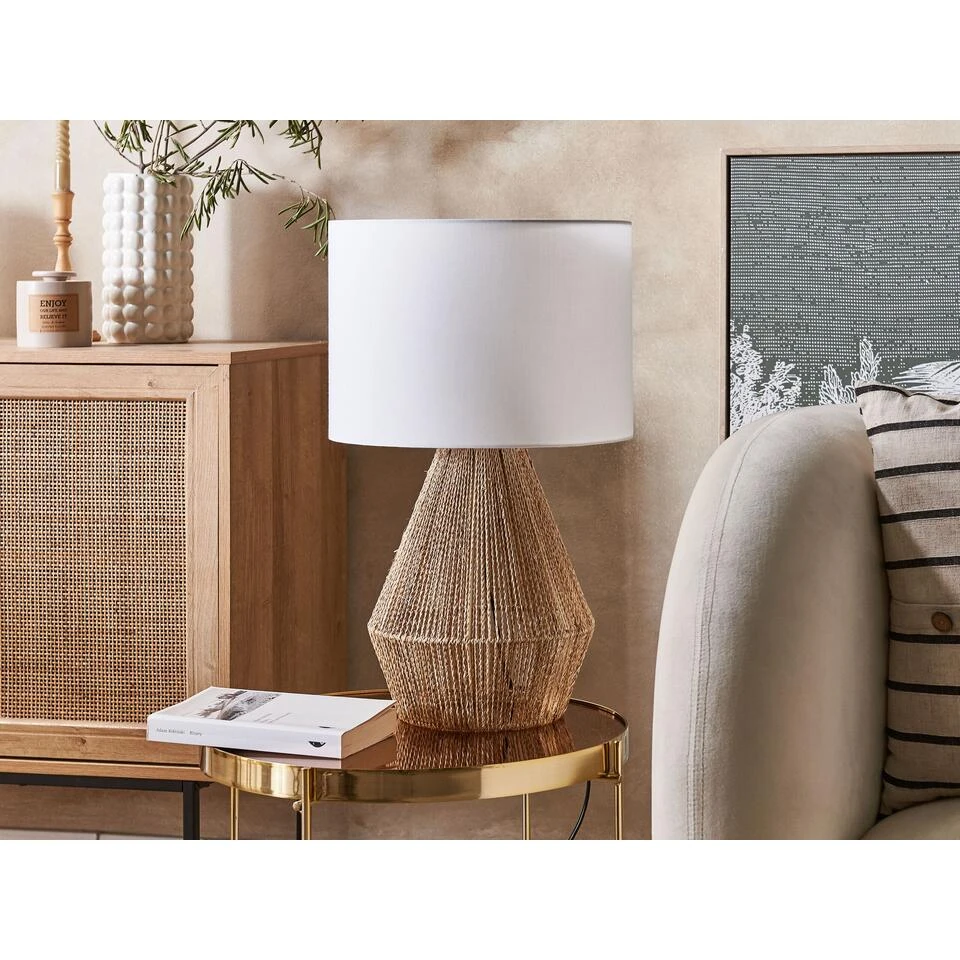 Beliani Tafellamp MALEWA - Natuurlijk Papier Touw 4 Beliani Tafellamp MALEWA - Natuurlijk Papier Touw - Afbeelding 4