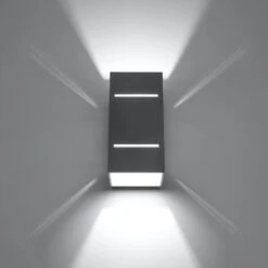 Sollux Wandlamp Blocco - 1 Lichts - 12 X20 Cm - Grijs -Leen Bakker 6fb9c120b4304a9ca496857f3f496cfa