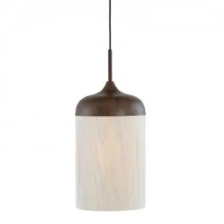 Hanglamp Dania - Bruin/Crème - 90x22x32cm - 3L -Leen Bakker 712ffcf3755e4f11829a6f019e58576e