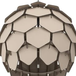 EGLO Mattanza Hanglamp - E27 - Ø 49,5 Cm - Grijs/Zwart - Hout/Staal -Leen Bakker 726055fa5ca247d88d491f1cacab4c7b