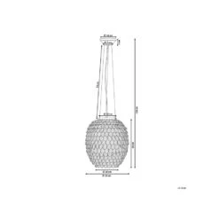 Beliani Hanglamp SAUER - Zilver Acrylglas -Leen Bakker 72b0819fc24c4cfbb0a3b1547f7d8805