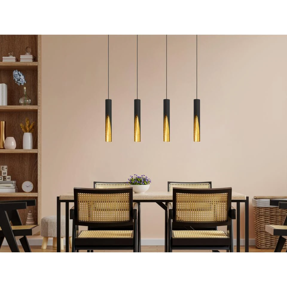 EGLO Barbotto Hanglamp - GU10 - Zwart, Goud 2 EGLO Barbotto Hanglamp - GU10 - Zwart, Goud - Afbeelding 2