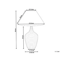 Beliani Tafellamp CELESTE - Beige Keramiek -Leen Bakker 7402fb7a1ae543d8b7a64fb484766ea3