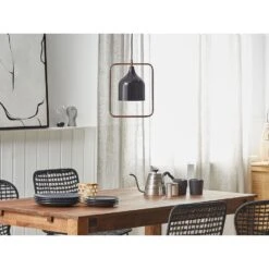 Beliani Hanglamp MAVONE - Zwart Metaal -Leen Bakker 77009705c3964a26aaa28d0b824d602f