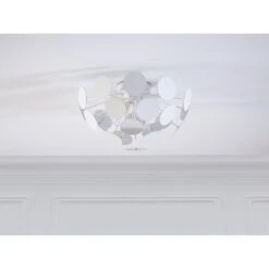 Beliani Plafondlamp MARITSA - Wit Metaal -Leen Bakker 79336521528f47e7ad2f2378ef09a952