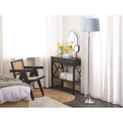 Beliani Staande Lamp EVANS - Zilver Metaal -Leen Bakker 79e83716cfb34e309774ad6c7c23f59f