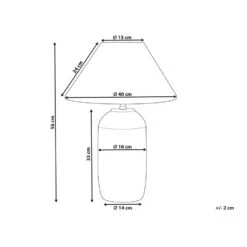 Beliani Tafellamp TELIRE - Blauw Keramiek -Leen Bakker 7a52392e6eb5485d9554687928d27a2f