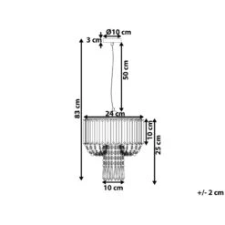 Beliani Hanglamp ADORN - Grijs Ijzer -Leen Bakker 7b90b6e709ec40aa864c0b5fd6a27234