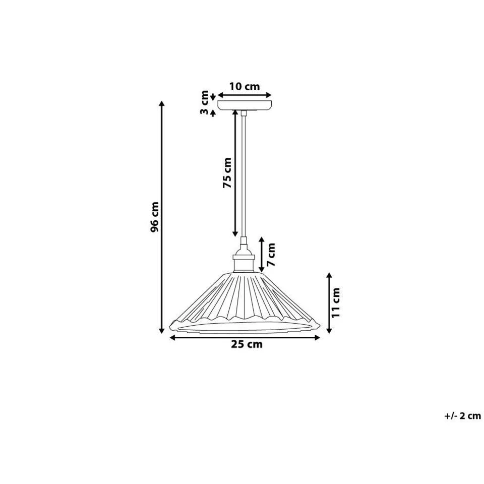 Beliani Hanglamp COLORADO - Transparant Glas 3 Beliani Hanglamp COLORADO - Transparant Glas - Afbeelding 3