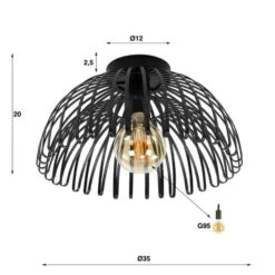 Hoyz - Plafondlamp 1L Bend - Donkergrijs -Leen Bakker 7fe4b4ea009a4fb9a610c03375d7c3b9