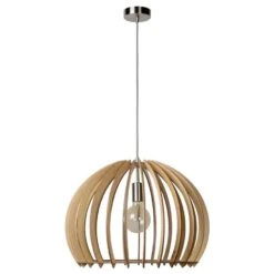 Lucide Hanglamp Bounde - Ø50 Cm - Licht Hout