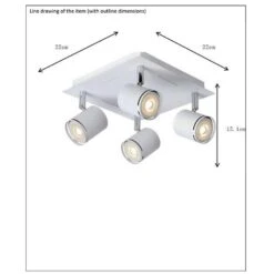 Lucide LED Spot Rilou - 4-spots - Wit 7 Lucide LED Spot Rilou - 4-spots - Wit -Leen Bakker 81002782 2301