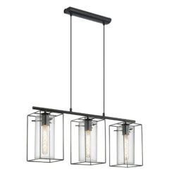 EGLO Hanglamp Loncino 3 - Zwart