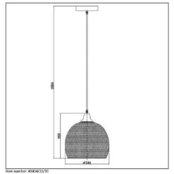 Lucide Hanglamp Mesh - Zwart - Ø22 Cm 7 Lucide Hanglamp Mesh - Zwart - Ø22 Cm -Leen Bakker 81016133 2301