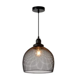 Lucide Hanglamp Mesh - Zwart - Ø28 Cm