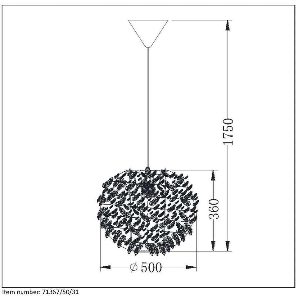 Lucide Hanglamp Goosy Soft - Wit - Ø50 Cm 2 Lucide Hanglamp Goosy Soft - Wit - Ø50 Cm - Afbeelding 2