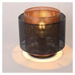Lucide Tafellamp Orrin - Zwart - Ø25 Cm -Leen Bakker 81018523 0600