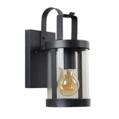 Lucide Wandlamp Buiten LINDELO IP23 - Zwart - 11,5x16x26,3 Cm