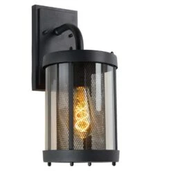 Lucide Wandlamp Buiten MAKKUM IP23 - Zwart - 16x21x37 Cm -Leen Bakker 81018803 0600