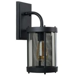 Lucide Wandlamp Buiten MAKKUM IP23 - Zwart - 16x21x37 Cm
