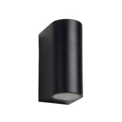 Lucide LED Wandspot Buiten ZORA IP44 Afgerond - Zwart - 9x6,5x15 Cm