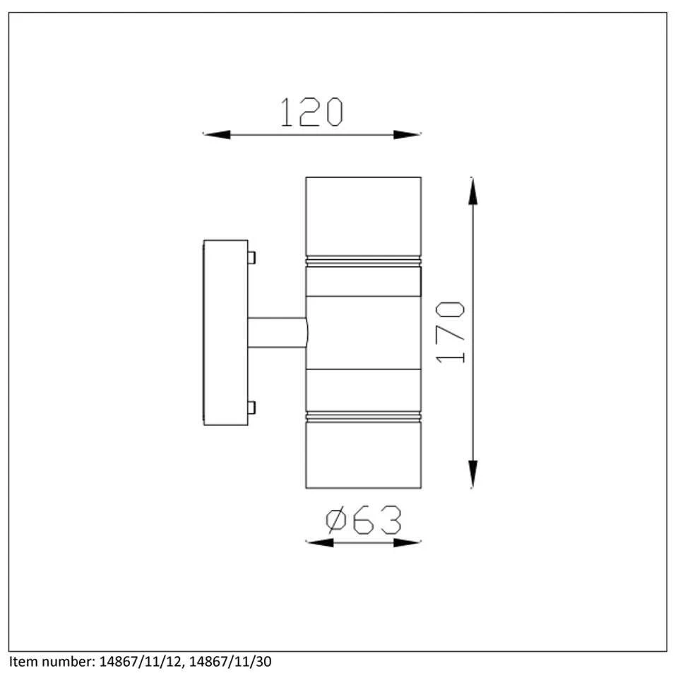 Lucide LED Wandspot Buiten ARNE IP44 Up- En Downlight - Zwart - 6,3x12x17 Cm 4 Lucide LED Wandspot Buiten ARNE IP44 Up- En Downlight - Zwart - 6,3x12x17 Cm - Afbeelding 4
