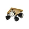 EGLO 4-spot Gateback - Hout/zwart