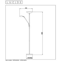 Lucide Vloerlamp Zenith - Zwart -Leen Bakker 81020861 2301