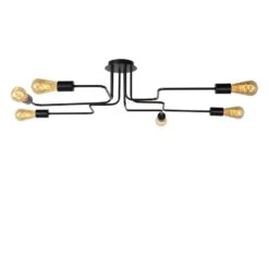 Lucide Plafonnière Lester - Zwart - 75x100x20 Cm -Leen Bakker 81024823 1506