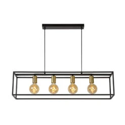 Lucide Hanglamp Ruben - Zwart - 92x22x150 Cm