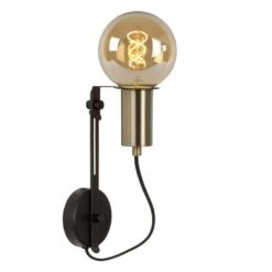 Lucide Wandlamp Malcolm - Zwart - 28x19x10 Cm -Leen Bakker 81024878 0102